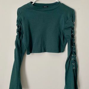 Cross Long Sleeve Crop top